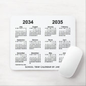 2034-2035 Weißes Schuljahr Kalender von Janz Mousepad (Mit Mouse)