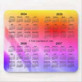 2034-2037 Rainbow Shadows 4 Year Calendar by Janz Mousepad (Vorne)