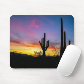 2034-2-Wüste Arizona bei Sonnenuntergang mit Kaktu Mousepad (Mit Mouse)