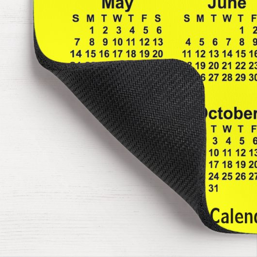 2034 Gelber Kalender von Janz Mouse Pad Mousepad (Ecke)