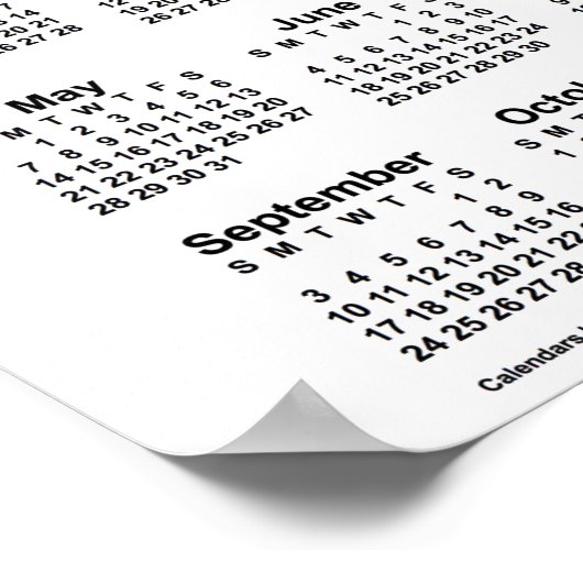 2034 Nebraska Sandhills Calendar von Janz Poster (Ecke)