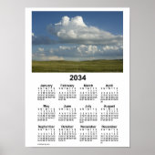 2034 Nebraska Sandhills Calendar von Janz Poster (Vorne)