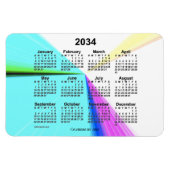 2034 Vanishing Point Calendar von Janz 4x6 Magnet (Horizontal)