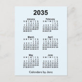 2035 Alice Blue 6 Monat Mini-Kalender von Janz Postkarte (Vorderseite)