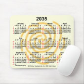 2035 Sonnentage 52 Wochen ISO Kalender von Janz Mousepad (Mit Mouse)