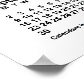 2035 Weißer Kalender von Janz Print Poster (Ecke)