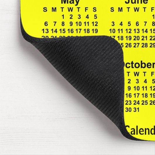 2035 Yellow Calendar by Janz Mouse Pad Mousepad (Ecke)