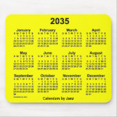 2035 Yellow Calendar by Janz Mouse Pad Mousepad (Vorne)