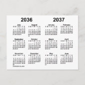 2036-2037 Weißes Schuljahr - Kalender von Janz Postkarte (Vorderseite)