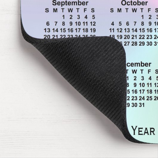 2037-2038 Rainbow Cloud School Calendar by Janz Mousepad (Ecke)