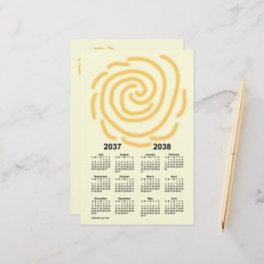 2037-2038 Sonnentage Schuljahr von Janz Briefpapier (Vorderseite/Rückseite Beispiel)