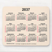 2037 Antikes Weiß 52 Wochen ISO Kalender von Janz Mousepad (Vorne)