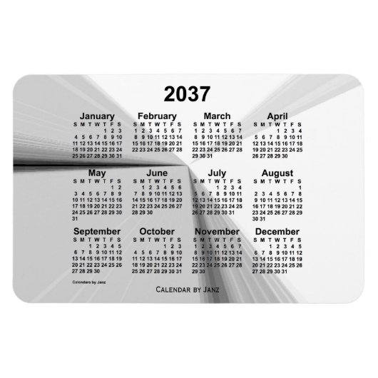 2037 Raucherkalender von Janz 4x6 Magnet (Horizontal)