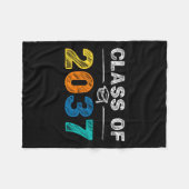 2037 wächst mit mir am ersten Schultag Fleecedecke (Vorderseite (Horizontal))
