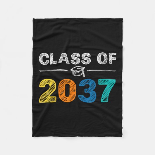 2037 wächst mit mir am ersten Schultag Fleecedecke (Vorderseite)
