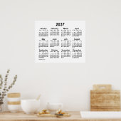 2037 Weißer Kalender von Janz Print Poster (Küche)