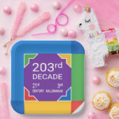 203. Dekade (Neujahr 2021-2030) Pappteller (Party)