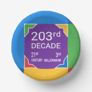 203. Dekade (Neujahr 2021-2030) Pappteller