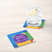 203. Dekade (Neujahr 2021-2030) Rechteckiger Pappuntersetzer (Vor Ort)