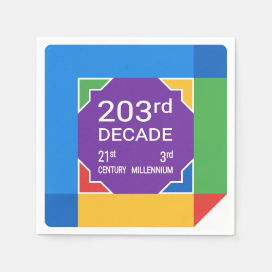 203. Dekade (Neujahr 2021-2030) Serviette (Vorderseite)