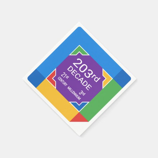 203. Dekade (Neujahr 2021-2030) Serviette (Ecke)