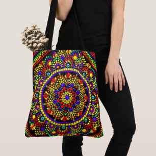 203 - Red Mandala - Tote Bag Tasche