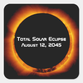 2045 Solaransatz insgesamt Quadratischer Aufkleber
