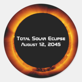 2045 Solaransatz insgesamt Runder Aufkleber