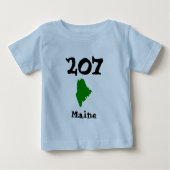 207, Area Code of Maine (Cape Elizabeth, Bangor) Baby T-shirt (Vorderseite)