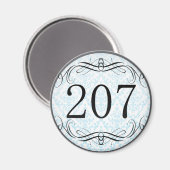 207 Bereichscode Magnet (Vorderseite/Rückseite)