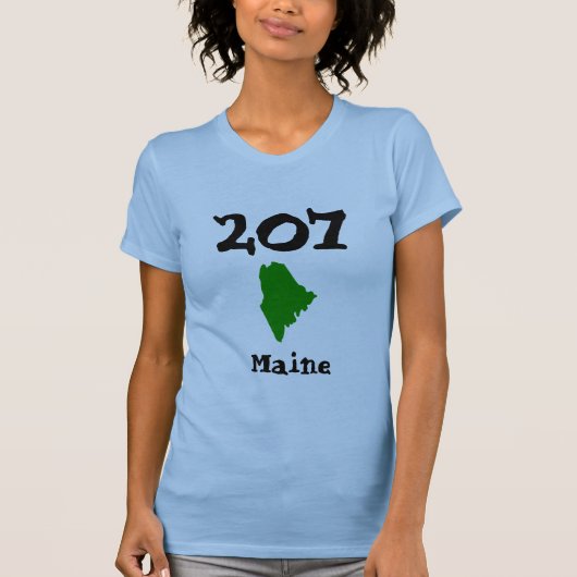 207, Bereichscode von Maine T-Shirt (Vorderseite)