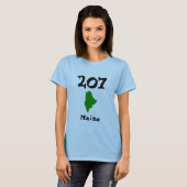 207, Bereichscode von Maine T-Shirt (Vorne ganz)