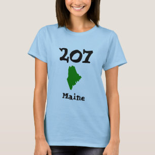 207, Bereichscode von Maine T-Shirt