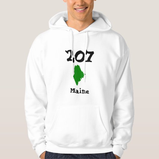 207, Postleitzahl von Maine Hoodie (Vorderseite)