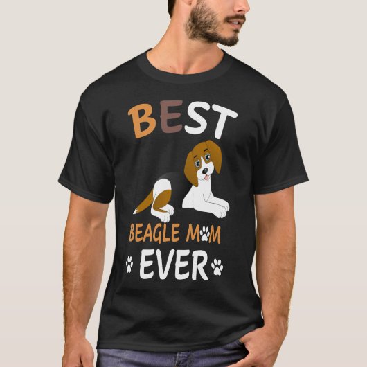 208 Beste Beagle-Mama je T-Shirt (Vorderseite)