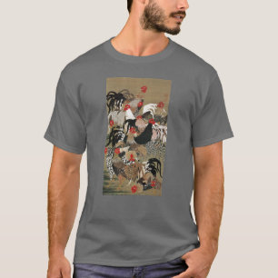 20. 群鶏図, 若冲 Menge der Hähne, Jakuchu T-Shirt