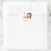 20 - 1,5" Bakery Brunette Baker Adressaufkleber Runder Aufkleber (Tasche)