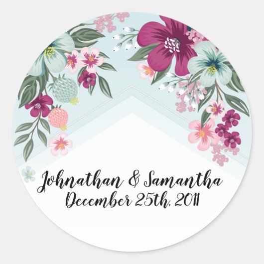 20 - 1,5" Bevorzugen Sie Stickers Tropical Blume a (Vorderseite)