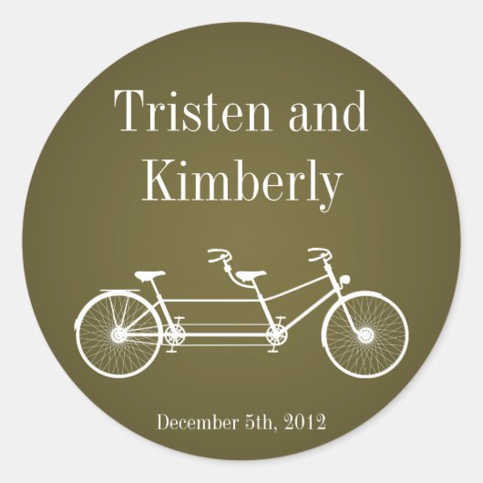 20 - 1.5" Bevorzugen Stickers Brown Doppelrad (Vorderseite)