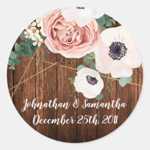 20 - 1.5" Bevorzugen Stickers Geometric Garden Ros