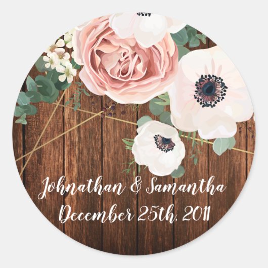 20 - 1.5" Bevorzugen Stickers Geometric Garden Ros (Vorderseite)