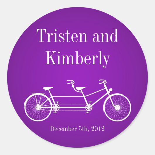 20 - 1,5" Bevorzugen Stickers Lila Doppelrad (Vorderseite)