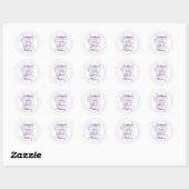 20 - 1.5" Bevorzugen Stickers Lila Dydrangea (Blatt)