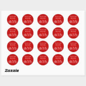 20 - 1.5" Bevorzugen Stickers Red Double Bike (Blatt)
