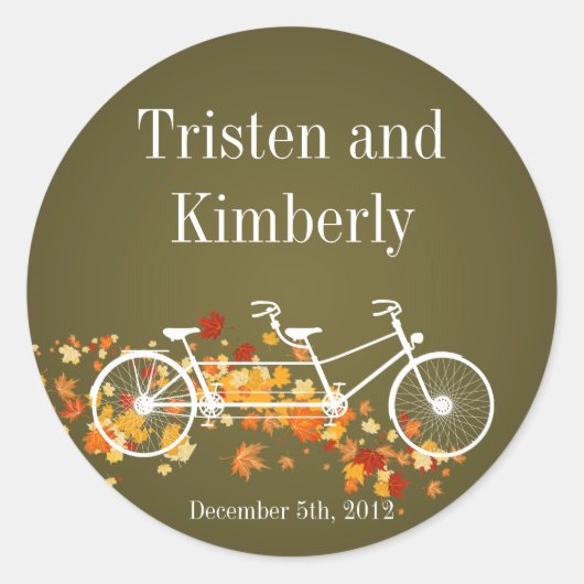 20 - 1,5" Bevorzugung Stickers Brown Fall Doppelra (Vorderseite)