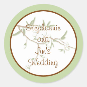 20 - 1.5" Bevorzugung Stickers Dogwood Blume