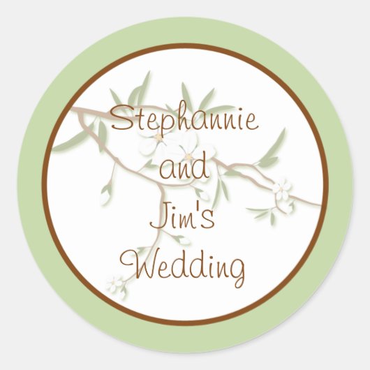 20 - 1.5" Bevorzugung Stickers Dogwood Blume (Vorderseite)