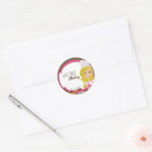 20 - 1,5" Blonde Baker auf Pink Cup Cak Stickers (Umschlag)