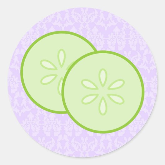 20 - 1,5" Business Stick Lila Damask Wellness-Cent Runder Aufkleber (Vorderseite)