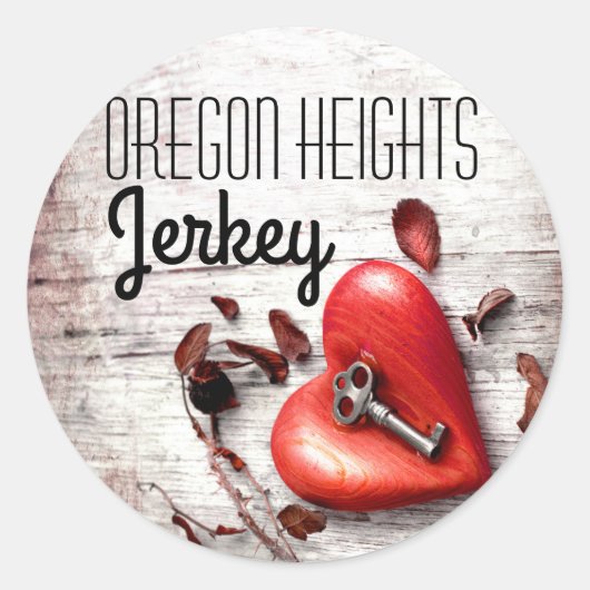 20 - 1,5" Business Stickers Land Holzschlüssel auf (Vorderseite)